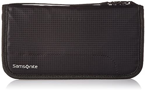 Samsonite RFID-Reiseportemonnaie mit Reißverschluss, Schwarz, Einheitsgröße