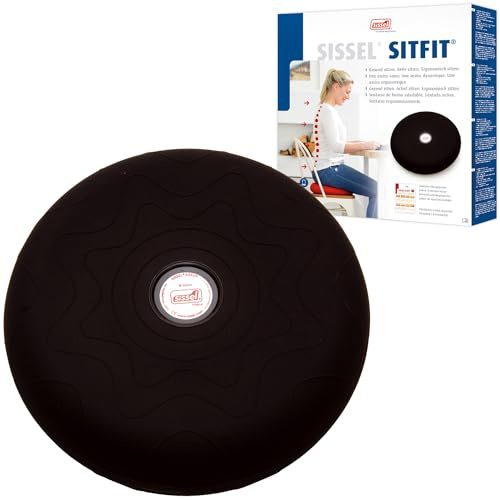 Sissel Sitfit Coussin d'assise Mixte Adulte, Noir (Black Magic), 33 cm