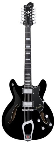 Hagstrom VIDLX12-BLK Viking Deluxe 12-saitig, schwarz
