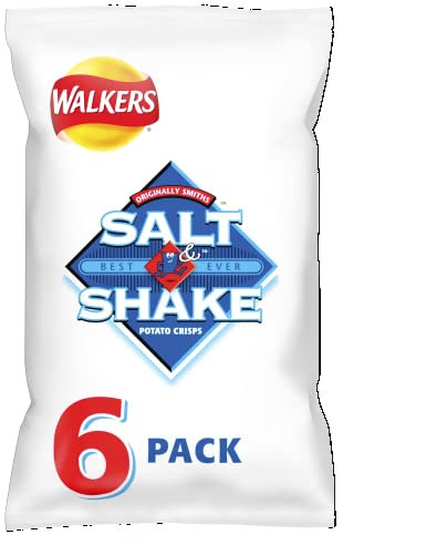 Walkers Salt & Shake Multipack Crisps 6x24g