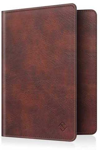 FINTIE Reisepass Impfpass Hülle, Kunstleder Reisepasshülle Travel Organizer | RFID-Blockier für Kreditkarten, Ausweis, Reisedokumente Damen Herren,