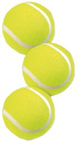 Happy People Tennisbälle, gelb, 3 Stück
