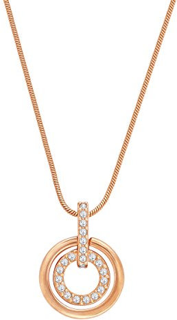 Swarovski Pendente da Donna Circle, Bianco, Placcato Oro Rosa