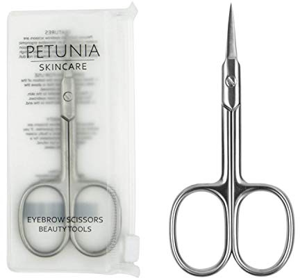 Professional Small Grooming Manicure Cuticle Scissors for Facial Hair, Nail, Moustache, Eyebrow, Eyelash, Nose, Ear, Beauty, Men and Women, Stainless Steel