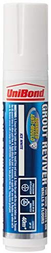 UniBond Anti-Mould Grout Reviver for Floors and Walls Pen - 15 ml, Ice White