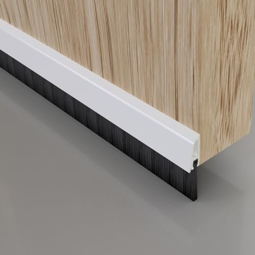 STORMGUARD 914 mm Draught Excluder Cover Clip Bottom Door Brush Seal - White