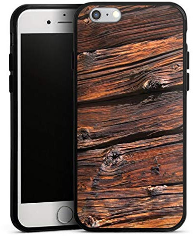 DeinDesign Coque en Silicone Compatible avec Apple iPhone 6s Ã‰Tui Silicone Coque Souple Aspect Bois Poutres en Bois Bois