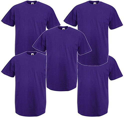 Fruit of the Loom - Iconic Tee, Lightweight Ringspun Tee, 5 Pack, T-Shirt Uomo