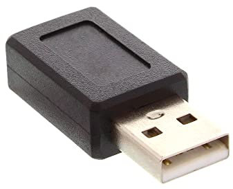 InLine 20097 Adattatore USB 2 Type-A Maschio a Mini USB 2 Type-B Femmina, Nero