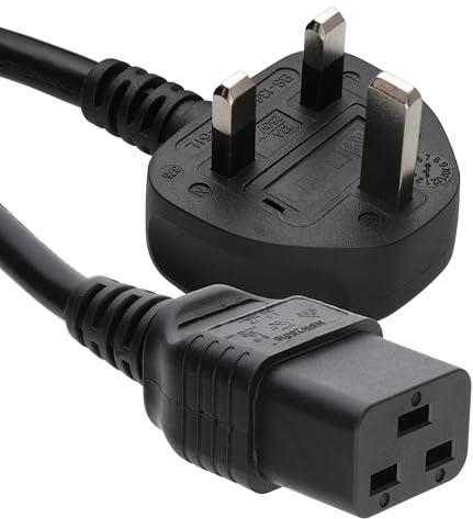 kenable UK Mains C19 Uninterrupted Power Supply UPS/Server Mains Power Cable 2m [2 metres]