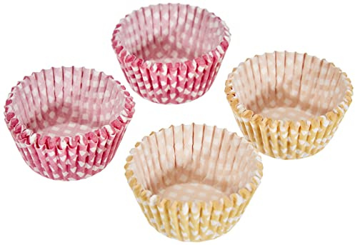 Ibili Mini-Muffinförmchen 100 Stück, Papier, gelb/rosa/weiß, 24 x 16 x 4 cm, 100-Einheiten