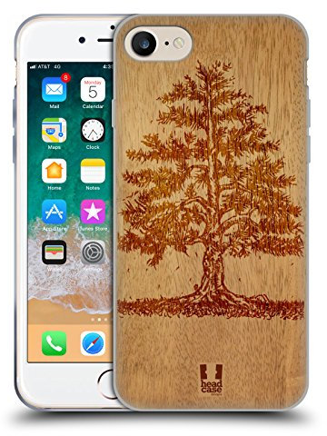 Head Case Designs Arbre Art en Bois Coque en Gel [Protection de Qualité Militaire] Compatible avec Apple iPhone 7/8 / SE 2020 & 2022 Et Compatible avec MagSafe