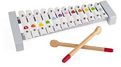 Janod - Xilofono in Metallo Coriandoli, Strumento Musicale per Bambini, Giocattolo Di Imitazione e Risveglio Musicale - Da 2 Anni in su, J07604