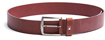 Tommy Hilfiger Herren Gürtel New Denton Belt 4,0 cm Ledergürtel, Braun (Dark Tan), 100 cm