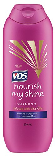 Alberto VO5 Nourish My Shine Shampoo Infused with 5 Vital Oils for Damaged Hard, 250ml (Pack of 1)