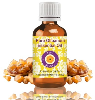 dève herbes Olio essenziale di Olibano puro di (Boswellia carterii) distillato a vapore di grado terapeutico naturale al 100% 10ml (0.33 oz)