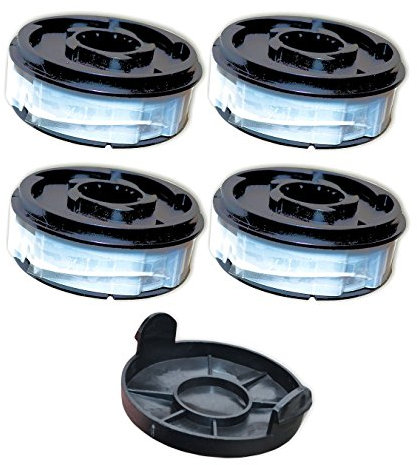 4 x Fadenspule für Rasentrimmer + 1 Spulendeckel