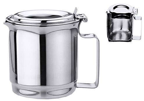 getgastro Isolato caffè Bricco in zynlindrischer Forma, in Acciaio Inox 18/10, a Doppia Parete, impilabile, con Coperchio incernierato Einhand/Contenuto: 0,3 Litri | erk