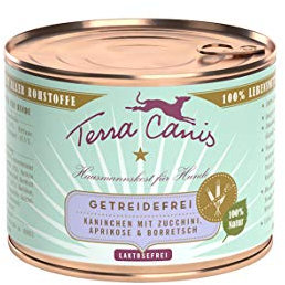 Terra Canis Kaninchen mit Zucchini, Aprikose & Borretsch, 12er Pack (12 x 200 g)