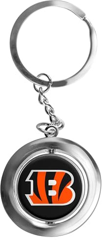 FOCO NFL Cincinnati Bengals Football Spinner Keychain, Orange, One Size