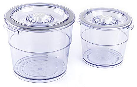 Rommelsbacher Vakuumierbehälter Set VCR 600 - rund, 2 und 4 Liter, für Mikrowelle, Kühl- und Gefrierschrank geeignet