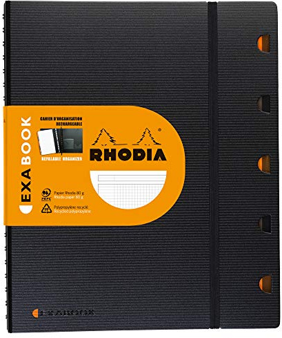 Rhodia 132142C Exabook A4+ 80 Blatt kariert mit Rand und Rahmen