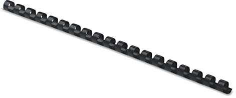 Fellowes Plastic Comb Binding Spines, 1/4 Inch Diameter, Black, 20 Sheets, 100 Pack (52366)