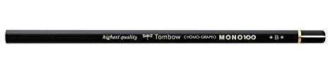 Tombow - MONO 100 | 1x Lápiz Premium - Lapiz de Grafito B, 1 unidad (Paquete de 1)