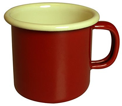 Dexam 17819188 Vintage Home Enamelware 150ml Espresso Mug, Claret Red