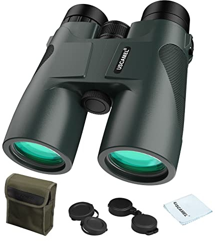 USCAMEL Fernglas Testsieger, 10x42 Wasserdicht Metallische Spiegelkörper Grüner Film Hohe Binoculars