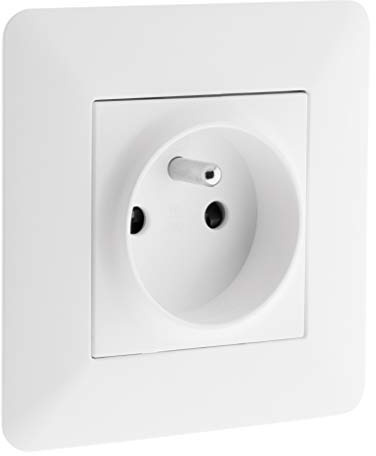 Zenitech - Prise simple encastrable 16A - Blanc - Artezo
