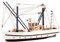 Playtastic Modellbau Schiffe: 40-teiliger Schiff-Bausatz Fischkutter aus Holz (Schiffsmodell, Schiffbausatz, Alte Modelle Selberbauen)