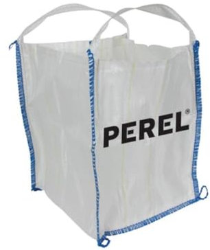 Perel Big bag 300L, sac de déchets de construction, sac de jardin, sac de stockage, résistant aux uv, pliable, réutilisable, solide avec 2 anses, 65 x 65 x 71 cm