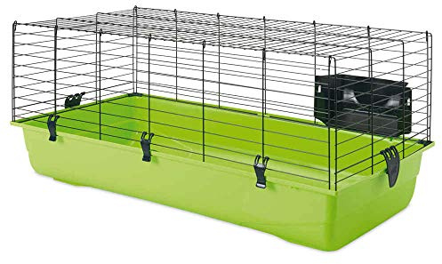SAVIC Ambiente - Jaula para Animales con Estante para heno, pequeño, 100 x 50 x 43 cm
