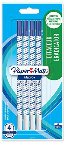 Paper Mate Magic+ Tintenkiller | feine Schreibspitze | blaue Tinte | 4 Stück