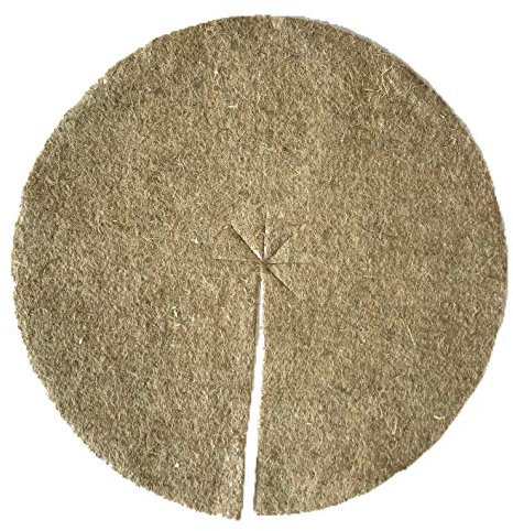 Mulchscheiben aus 100% Hanf, 100er Pack, Durchmesser: 60 cm, 5 mm dick (EUR 4,00 je Stück), Pflanzenschutzmatte, Unkrautschutzmatte, Winterschutzmatte, 100% biologisch abbaubar, umweltfreundlich