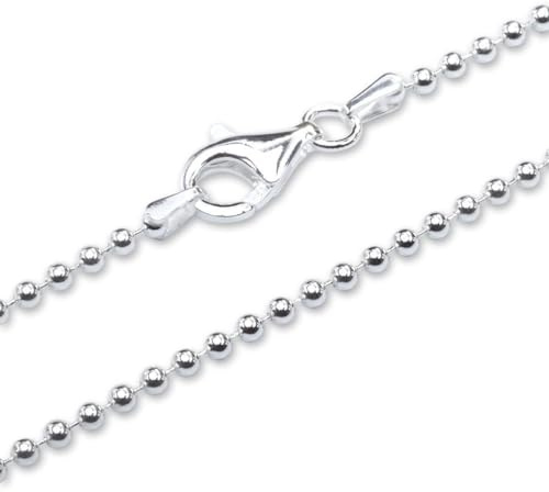 Unique Kugelkette 925 Silber 2,2mm Silberkette für Damen und Herren