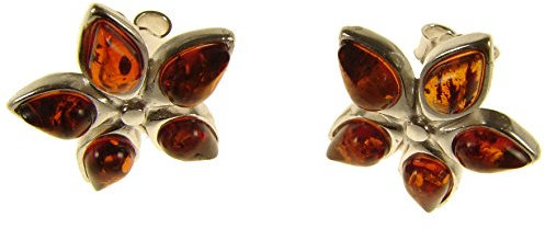 Orecchini donna in ambra naturale baltica e argento 925