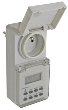 PROGRAMMATEUR MINUTEUR Exterieur Etanche 24H 10 PROGRAMMES Prise Secteur 220V