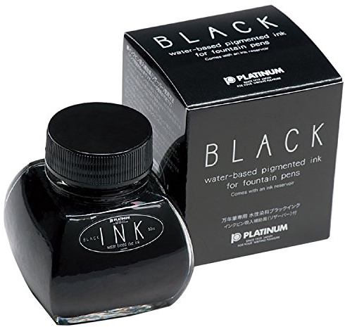 Platinum Fountain Pen Ink Bottle 60ml Black