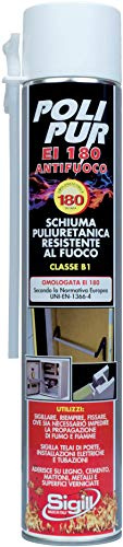 SCHIUMA POLIURETANICA IGNIFUGA -EI 180- ANTIFUOCO ALTE TEMPERATURE 750ML - PIGAL