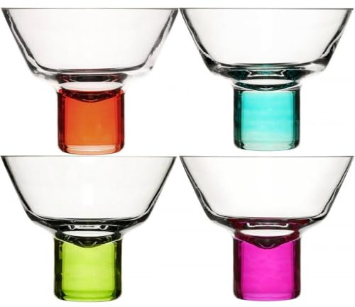 Sagaform Martini Glasses | Club Beer Glasses Celebration Gift - Blue/Green - Set of 4