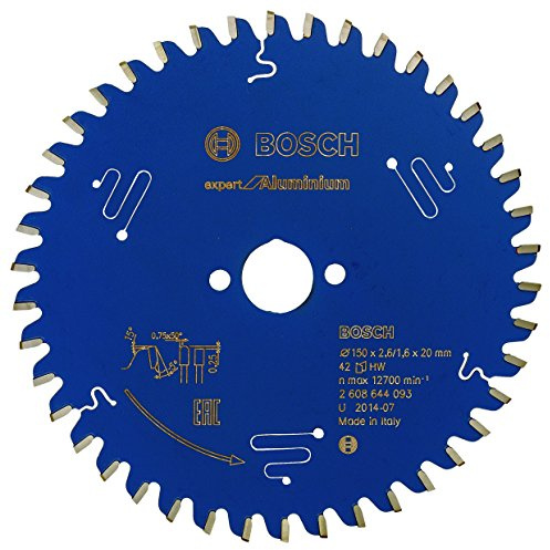 Bosch 1x EXPERT Aluminium Corded Circular Saw Blade and Dry Cutter | for Aluminium, Ø 150 mm, Professional Accessory Hand-Held Corded Circular Saws, Plunge Saw