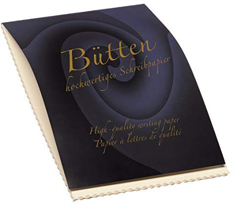 Rössler Papier 20201940 - Bütten - Briefblock DIN A4, 50 Blatt 80 Gramm, ivory