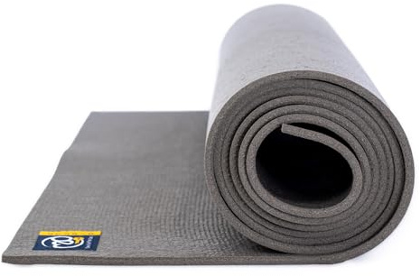 Yoga-Mad Studio Yogamatte | 183 x 60 x 4,5 mm | rutschfeste Gymnastikmatte mit hoher Dichte | verwendet für Pilates, Yoga, Stretching, Heimtraining und allgemeine Fitness (grau)