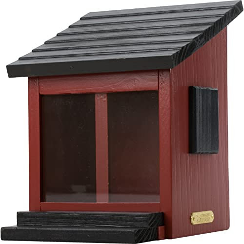 Wildlife Garden WG313 Eichhörnchen Futterbox Rot - Futterhaus aus Holz