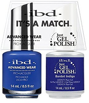 ibd Advanced Wear & Just Gel Polish -It's A Match Duo Pack - Bardot Indigo - 14ml Each