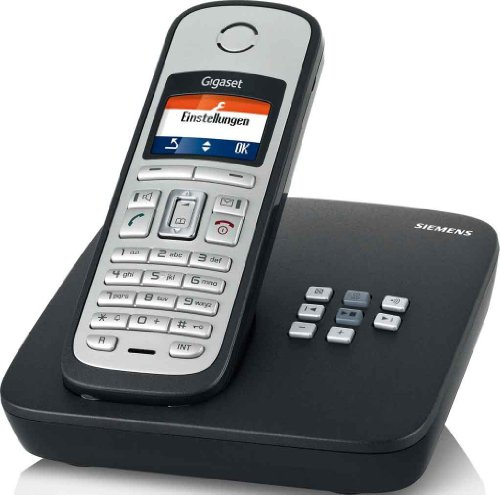 Gigaset A600A Telefono Cordless e Base di Ricarica, Segreteria, Vivavoce, Nero/Argento [Germania]