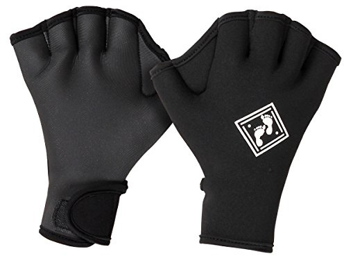 Two Bare Feet 3mm Webbed Swimming Training Gloves - Enhance Stroke Technique & Hand Strength for Swimming & Aquatic Training, Comfortable Fit for Adults & Kids (2XL)
