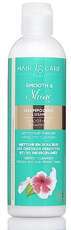 LAURA SIM'S - Shampoing Doux Lissant Longue Durée pour Cheveux bouclés/crépus - Prolongateur de Lissage - Sans Frisottis - Nettoie Hydrate - Huile de Fleur d’Hibiscus & Protéine de Soie - 250 ml